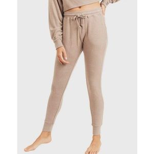 Mono B Mushroom Tan Soft Cloud Pull On Joggers Pants Knit Pockets NWT Medium
